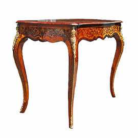 19th C Italian Walnut Marquetry Table