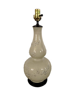 19th Century Chinese Blanc De Chine Porcelain Double Gourd Lamp