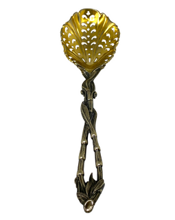 19th Century Continental Silver Lear Brance Fancy Spoon full view