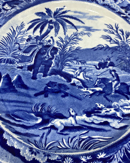 19th Century English Blue & White Staffordshire Plate