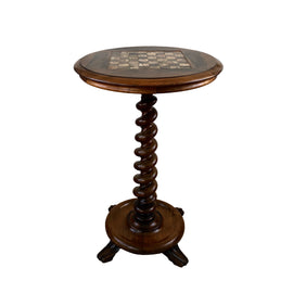 19th Century English Rosewood Games Table with Onyx Top