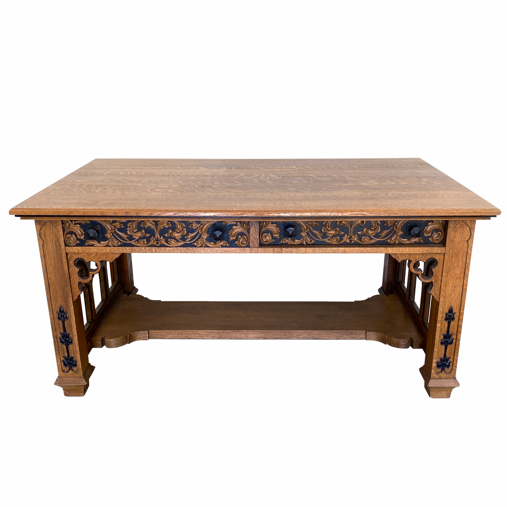 19th Century Gothic Revival Library Table