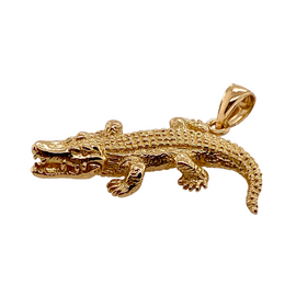 14K Gold Alligator Pendant or Charm