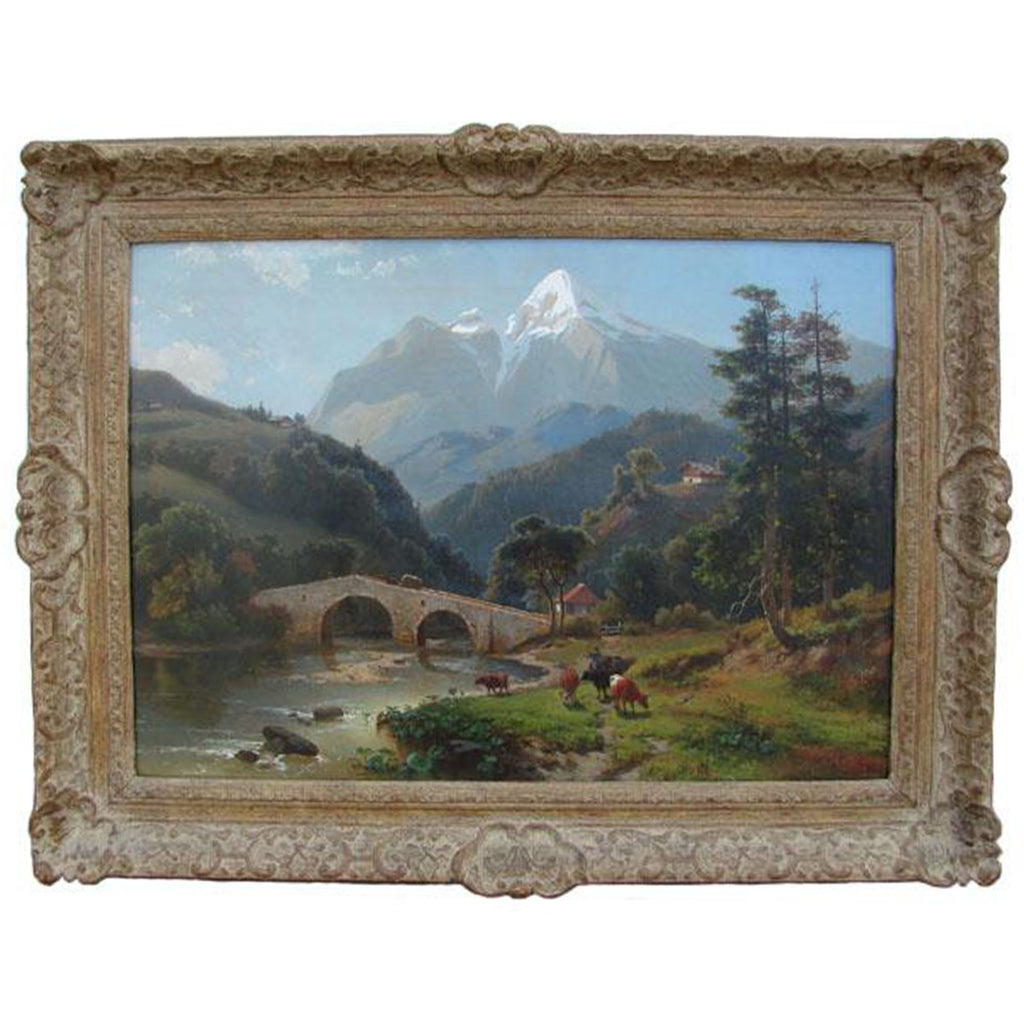Alpine Landscape Oil Jacobus Nicolaus Tjarda Van Starckenborgh