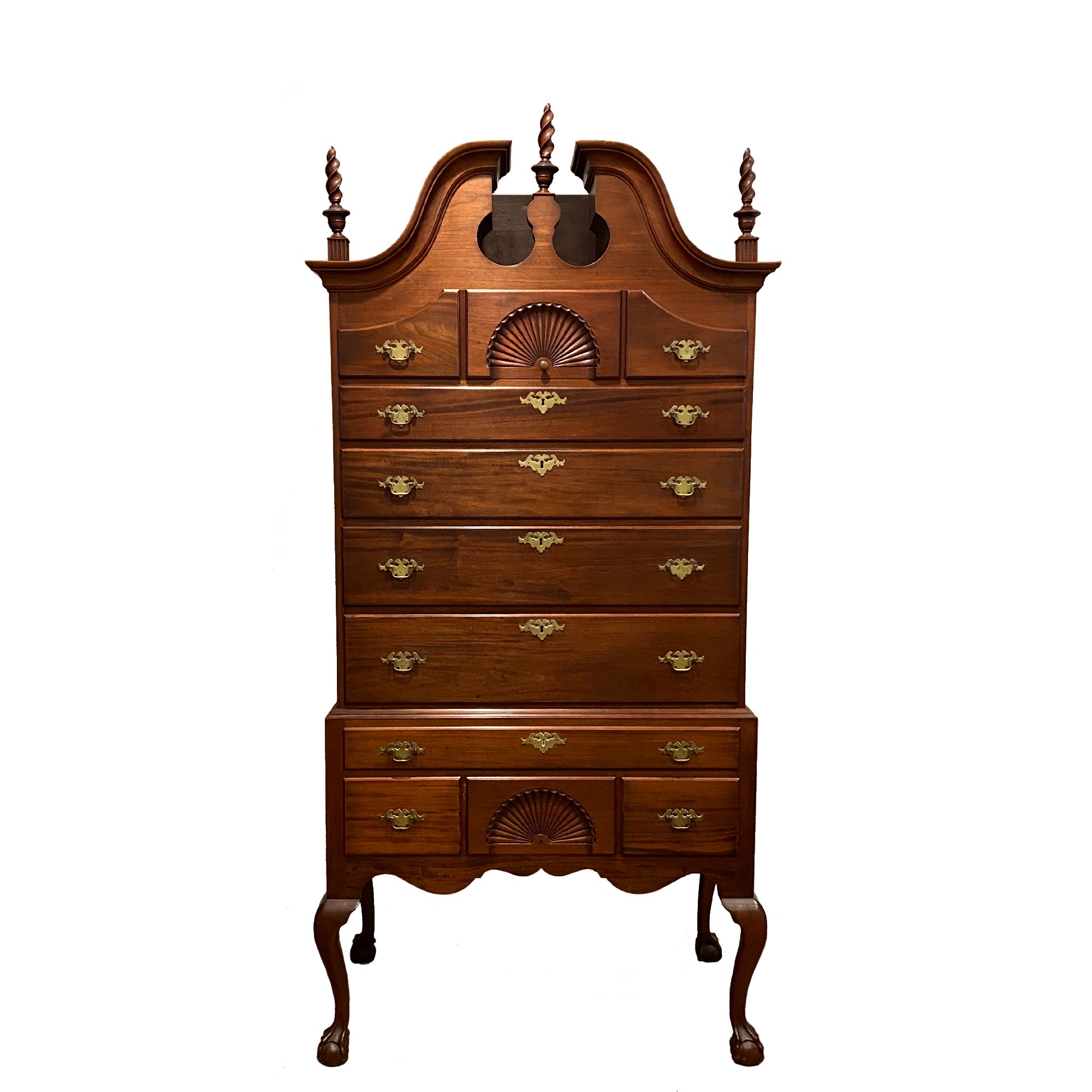 Antique Boston Chippendale Style Walnut Highboy – Acanthus Antiques