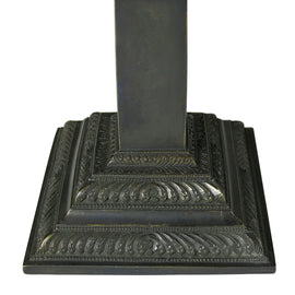 Antique Bronze Square Column Candlesticks bottom