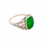 Antique Edwardian Platinum Diamond and Jade Jadeite Ring side view