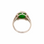 Antique Edwardian Platinum Diamond and Jade Jadeite Ring back view