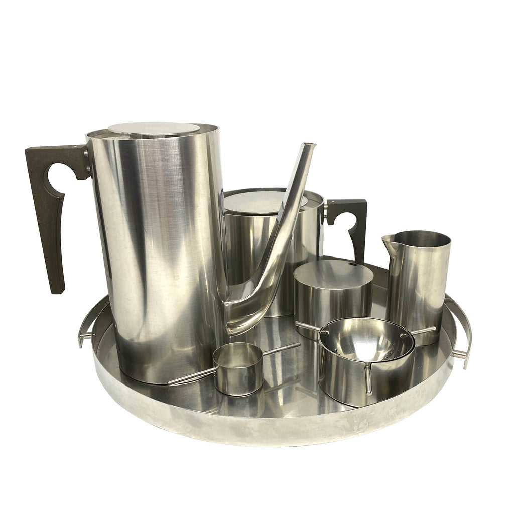 Arne Jacobsen Danish Stainless-Steel Coffee Tea Set c.1974