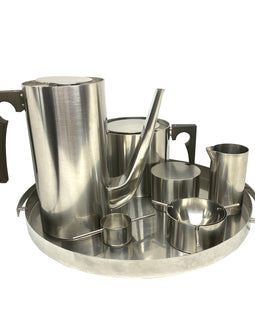 Arne Jacobsen Danish Stainless-Steel Coffee Tea Set c.1974