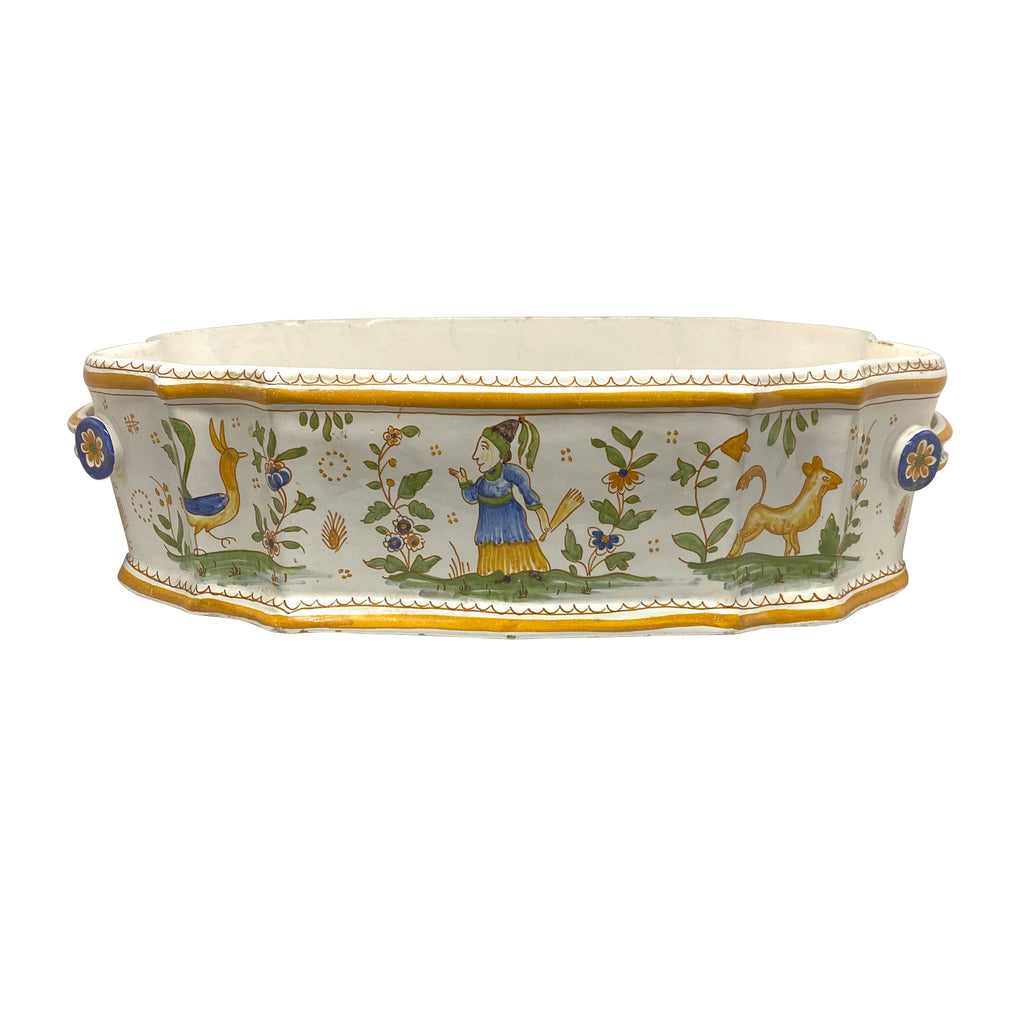 French 19th C. Faience Pottery Jardinaire