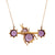 Back Antique Victorian Etruscan Style Gold Amethyst Insect Pendant Necklace with 14K Chain
