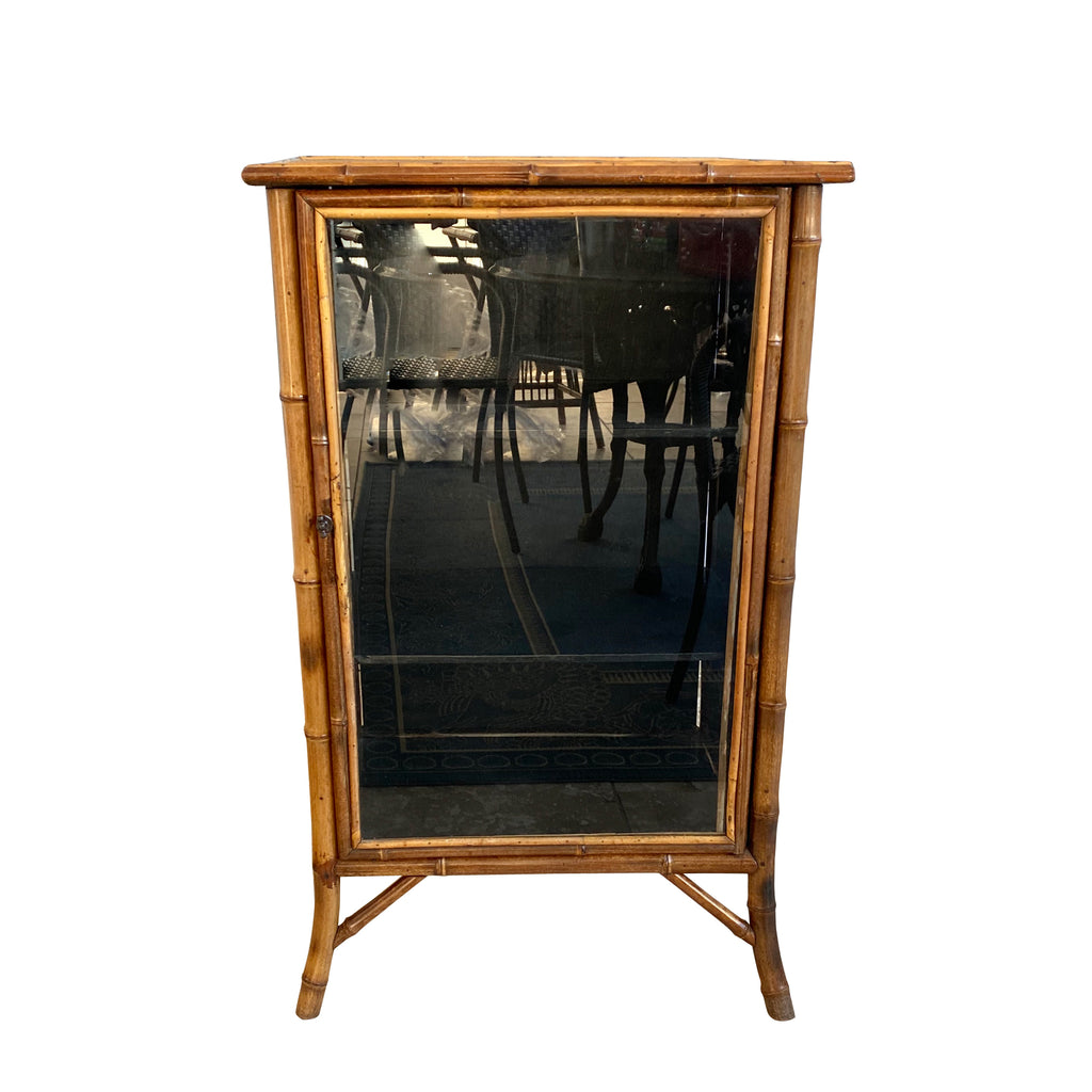 Nineteenth Century Bamboo Glass Door Cabinet