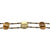 14K Gold Gemstone & Enamel Victorian Repurposed Cufflink Bracelet