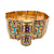 Exquisite European 14K Gold Enamel Turquoise Book Bracelet
