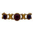 Early Victorian Pinchbeck Gold & Cabochon Garnet Paste Link Bracelet