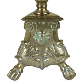 Dutch Baroque Style Brass Pricket Candlestick 19th Century