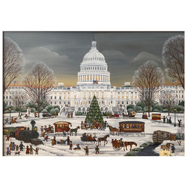 Carol Dyer,” Capitol Sunset” Acrylic on Panel no frame