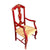 19th Century Spanish Scarlet Painted Arm Chair
