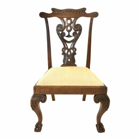 Set Of Six 19th Century Carved Oak Georgian Style Chairs