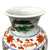 Chinese Famille Verte Porcelain Vase with Figural and Floral Decoration