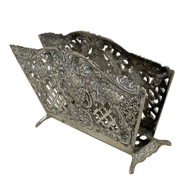 Continental Silver Repousse Toast Holder with Cherubs