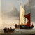 David Beatty British 20th Century “ Boats In Harbor “ Oil On Panel close 2