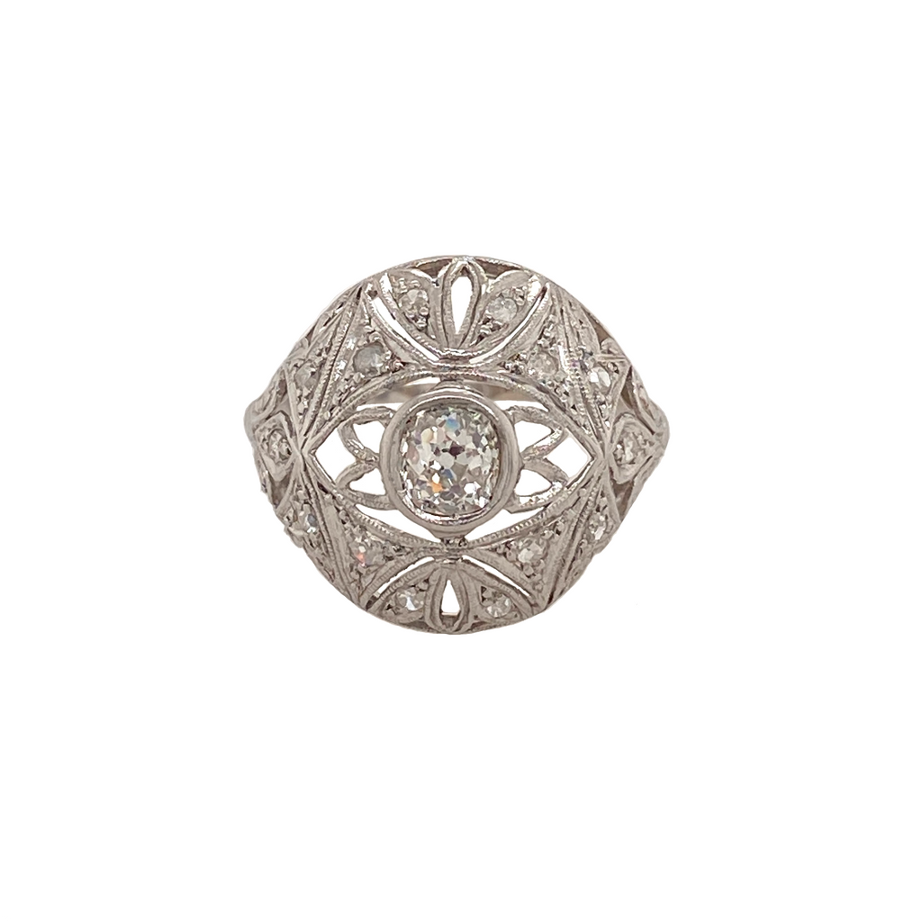 Platinum and Diamond Edwardian Period Ring