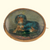 19th C Miniature Portrait Of King Charles Spaniel 14K Gold Frame