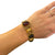 Early Victorian Pinchbeck Gold & Cabochon Garnet Paste Link Bracelet