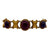 Early Victorian Pinchbeck Gold & Cabochon Garnet Paste Link Bracelet