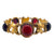 Early Victorian Pinchbeck Gold & Cabochon Garnet Paste Link Bracelet