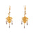 Cathy Waterman 22K Gold Leaf Earrings With Diamond Briollettes