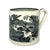 Egersunds Fayance fabric 19th C. Norwegian Ceramic Mug Horse Round Up left side view