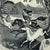 Egersunds Fayance fabric 19th C. Norwegian Ceramic Mug Horse Round Up closeup detail