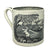 Egersunds Fayance fabric 19th C. Norwegian Ceramic Mug Horse Round Up right side view