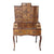 Eighteenth Century German Baroque walnut desk with a central blind cupboard, small drawers, and highly figured walnut facings