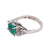 Vintage 18K White Gold H. Stern Emerald Diamond Ring