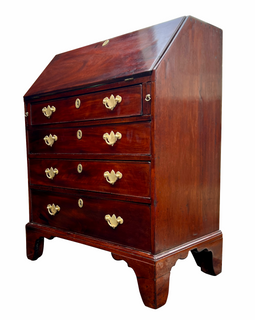 English George III Mahogany Fall Front Desk 1780 corner view