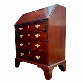 English George III Mahogany Fall Front Desk 1780 corner view