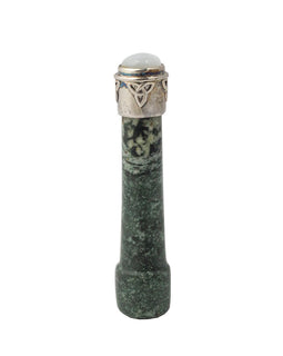  European Art Nouveau Silver Mounted Stone Mortar close