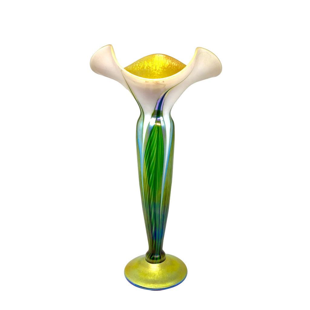 Lundberg Studio Art Glass Floriform Vase Signed and Dated 2011