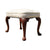 Queen Anne Style Carved Walnut Upholstered Foot Stool