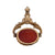 Georgian Gold Filled Carnelian Fob Pendant fll front