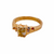Vintage 14K Gold Gold Quartz and Diamond Ring
