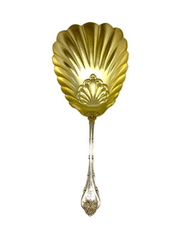 Gorham Manufacturing Company Sterling Antique Serving Piece with Fluted Gilt Bowl