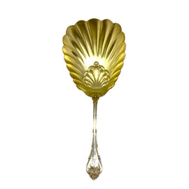 Gorham Manufacturing Company Sterling Antique Serving Piece with Fluted Gilt Bowl