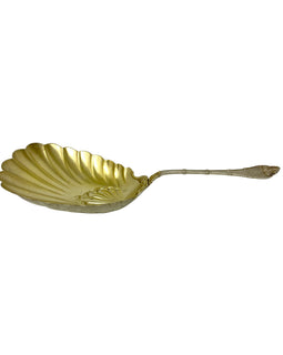 Gorham Manufacturing Company Sterling Antique Serving Piece with Fluted Gilt Bowl