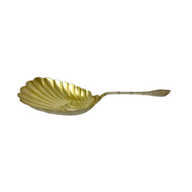 Gorham Manufacturing Company Sterling Antique Serving Piece with Fluted Gilt Bowl