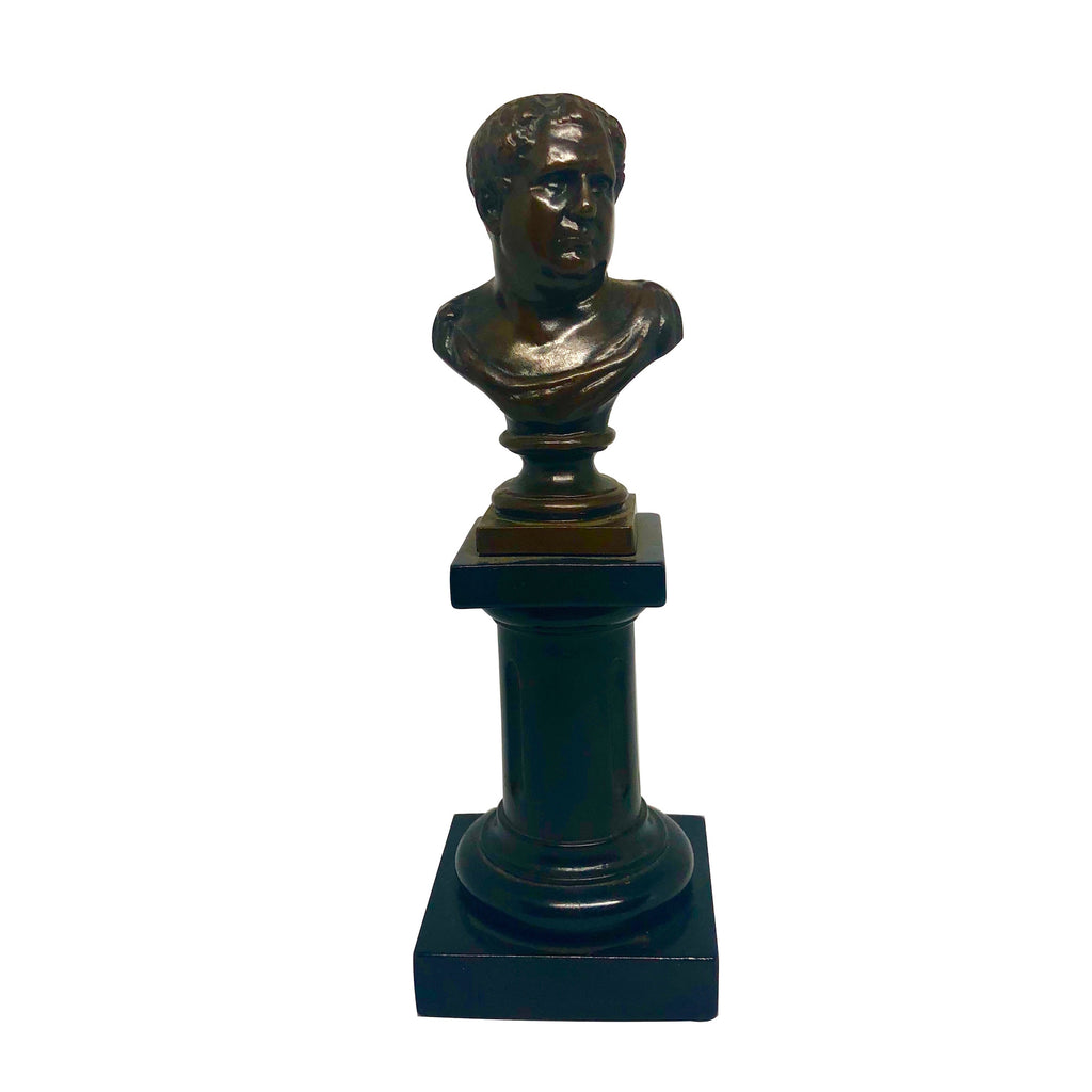 Grand Tour Roman Bronze Senator on a PedestalFRONT
